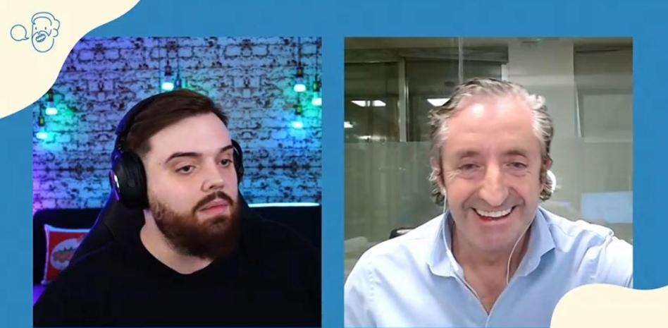 Un momento de la entrevista de Ibai a Pedrerol Un momento de la entrevista de Ibai a Pedrerol