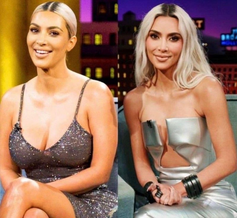 Comparación de imágenes de Kim kardashian 2017 2022