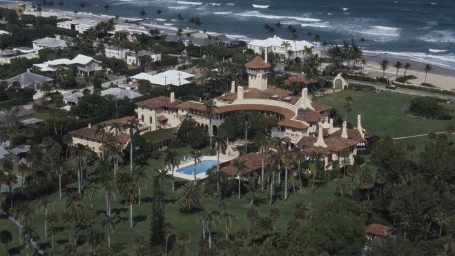 Su humilde casa en Palm Beach, Florida