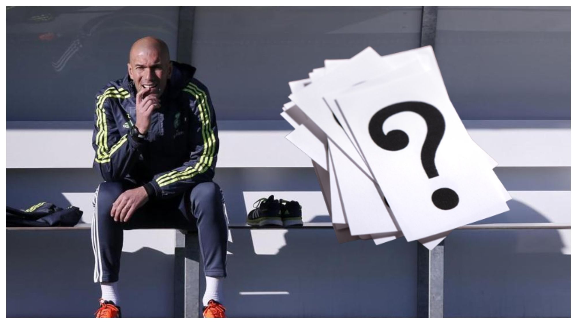 Zinedine Zidane en el banquillo