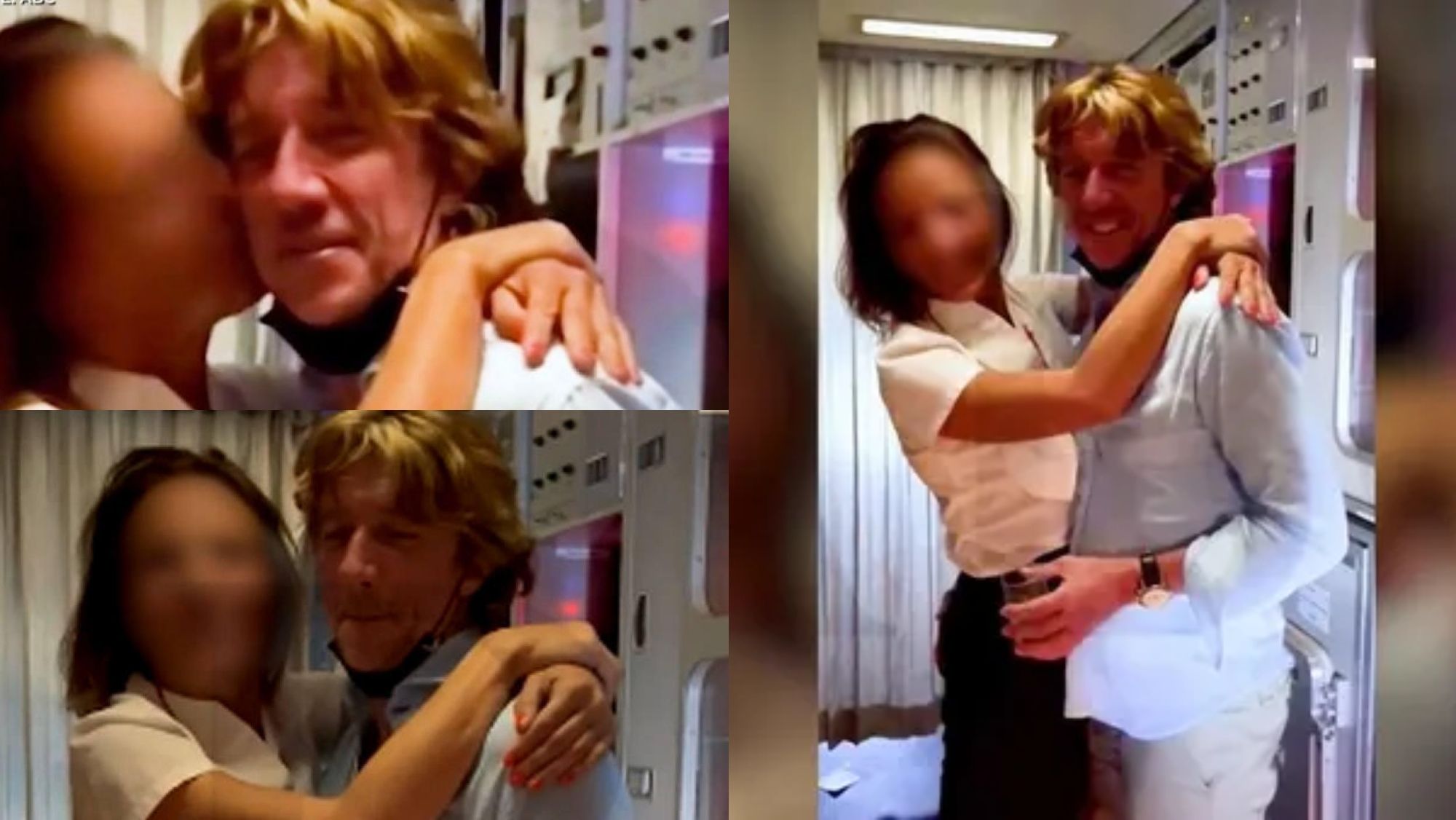 Detalles del vídeo de Colate y la azafata Detalles del vídeo de Colate y la azafata