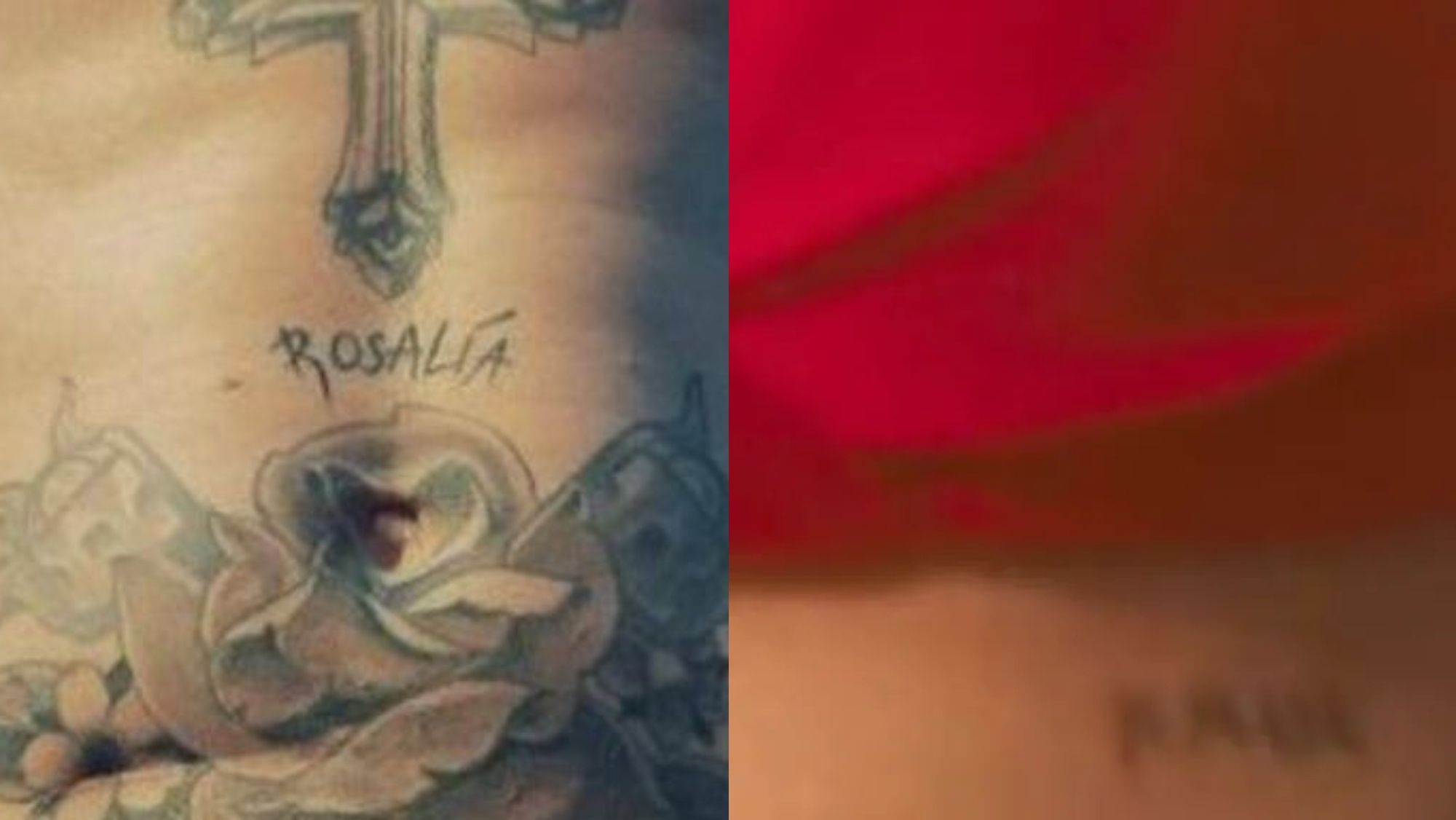 Los tatuajes de Rosalía y Rauw Alejandro Los tatuajes de Rosalía y Rauw Alejandro