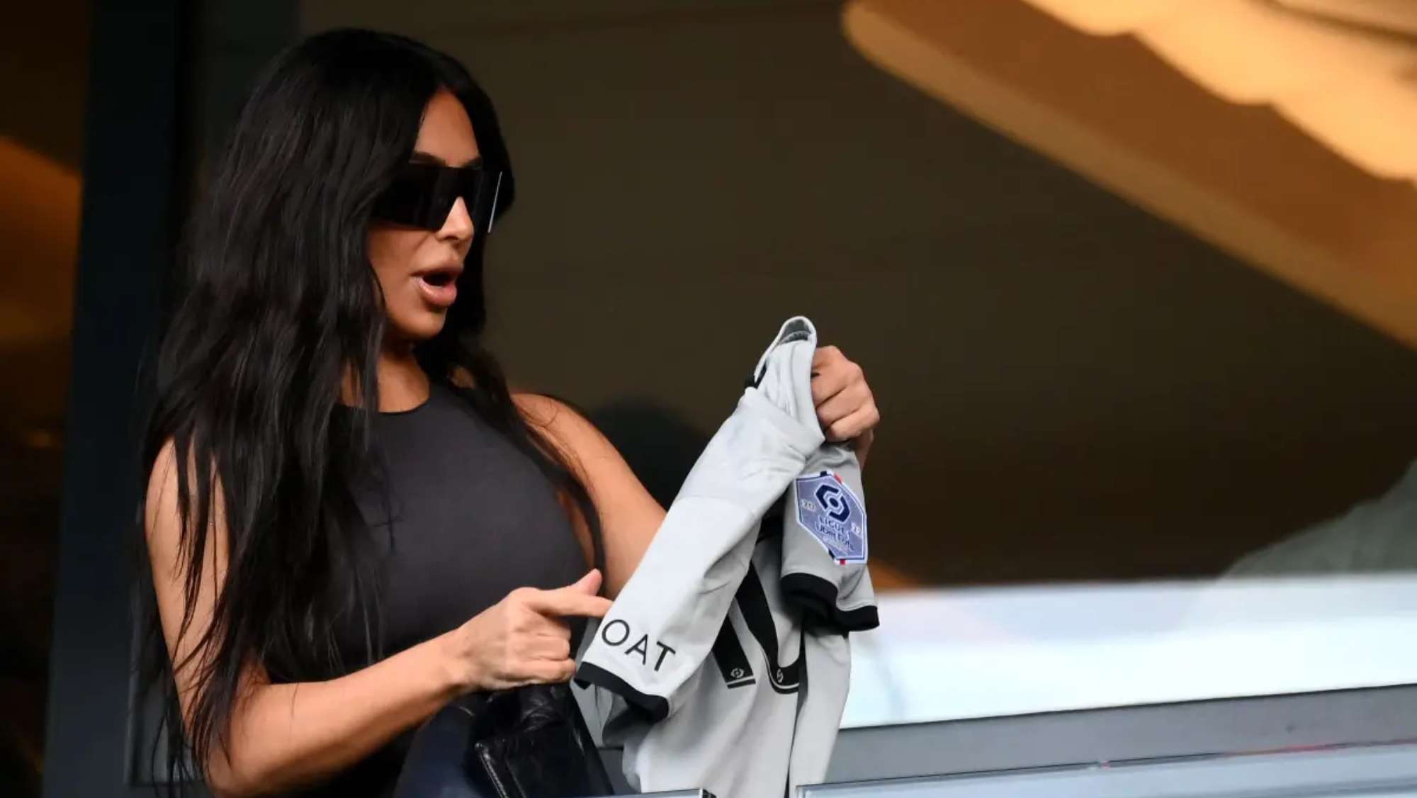 Kim Kardashian en el palco del PSG