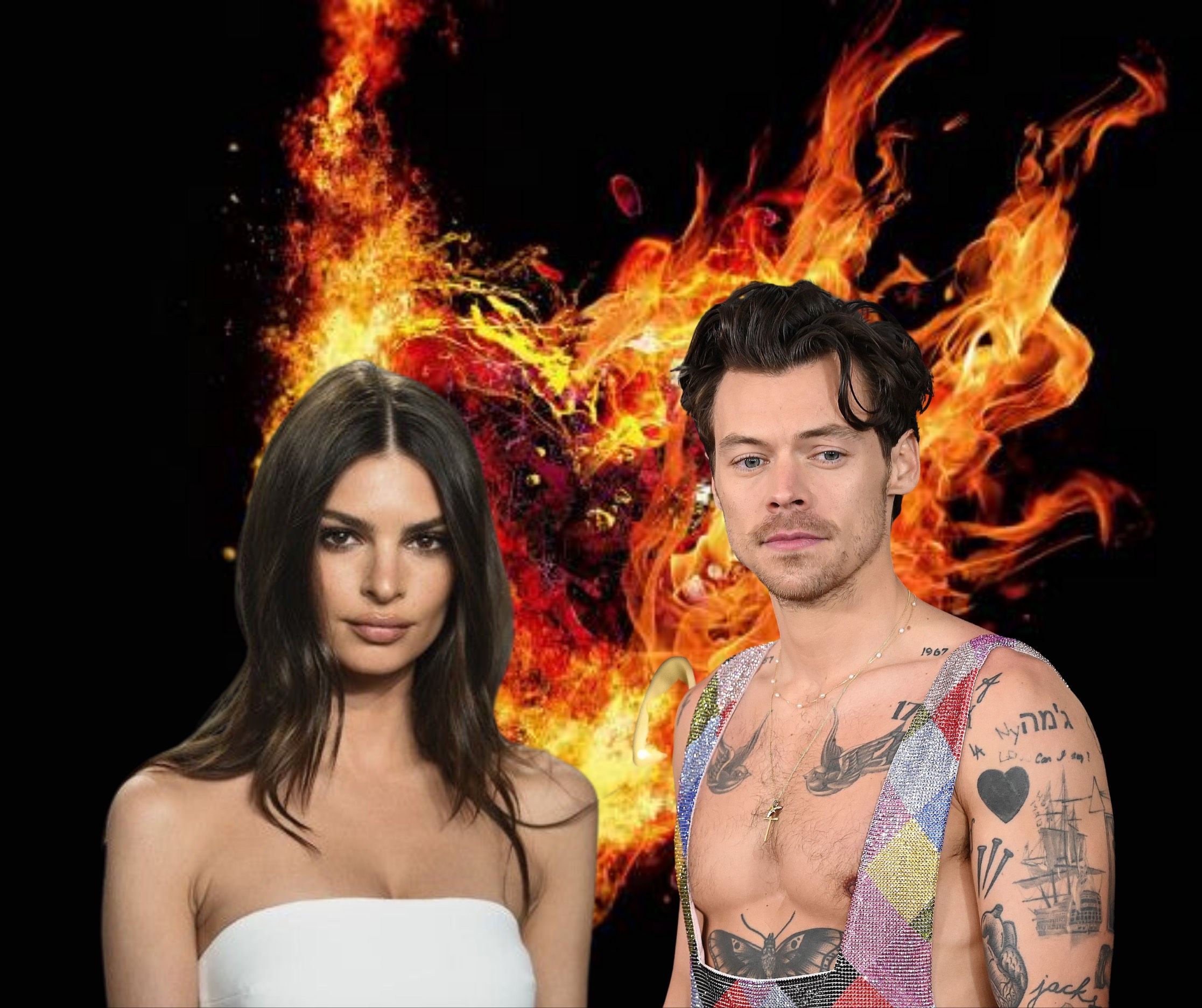 Harry Styles mete en un triángulo amoroso a Emily Ratajkowski, justo después de besarla