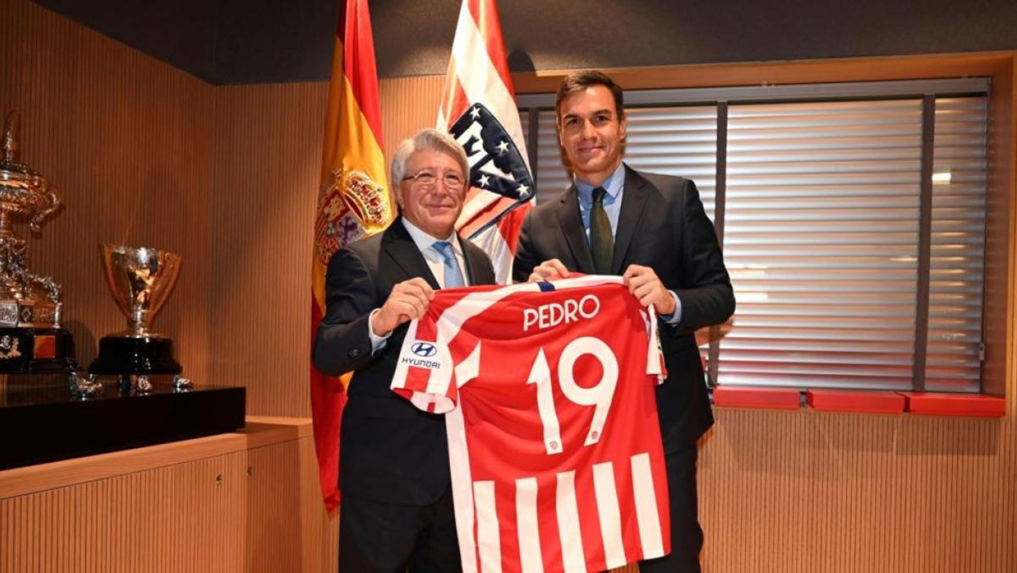 Pedro Sánchez seguidor del Atlético de Madrid