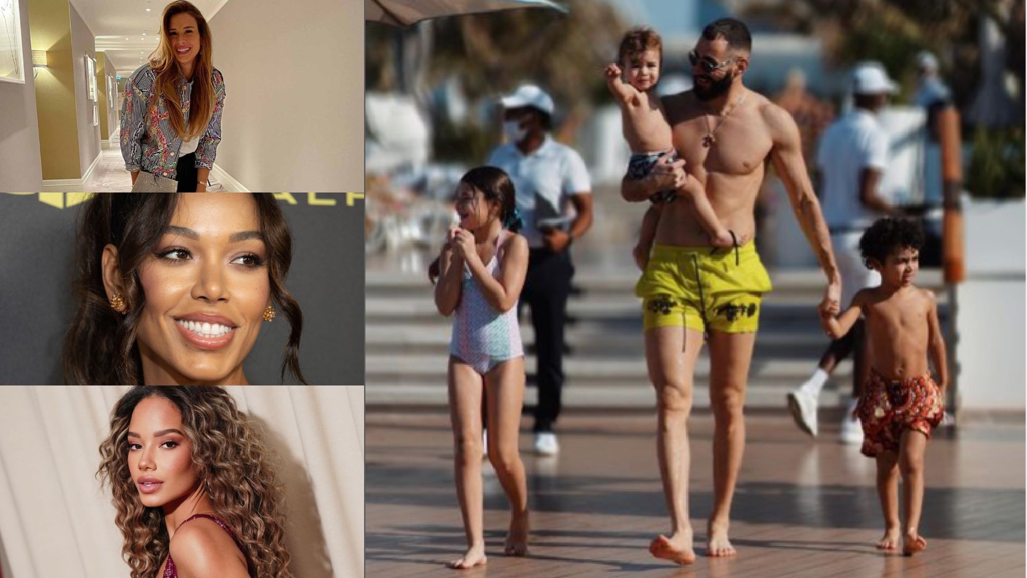 Karim Benzema, sus hijos, Chloé de Launay, Cora Gauthier y Jordan Ozuna Karim Benzema, sus hijos, Chloé de Launay, Cora Gauthier y Jordan Ozuna
