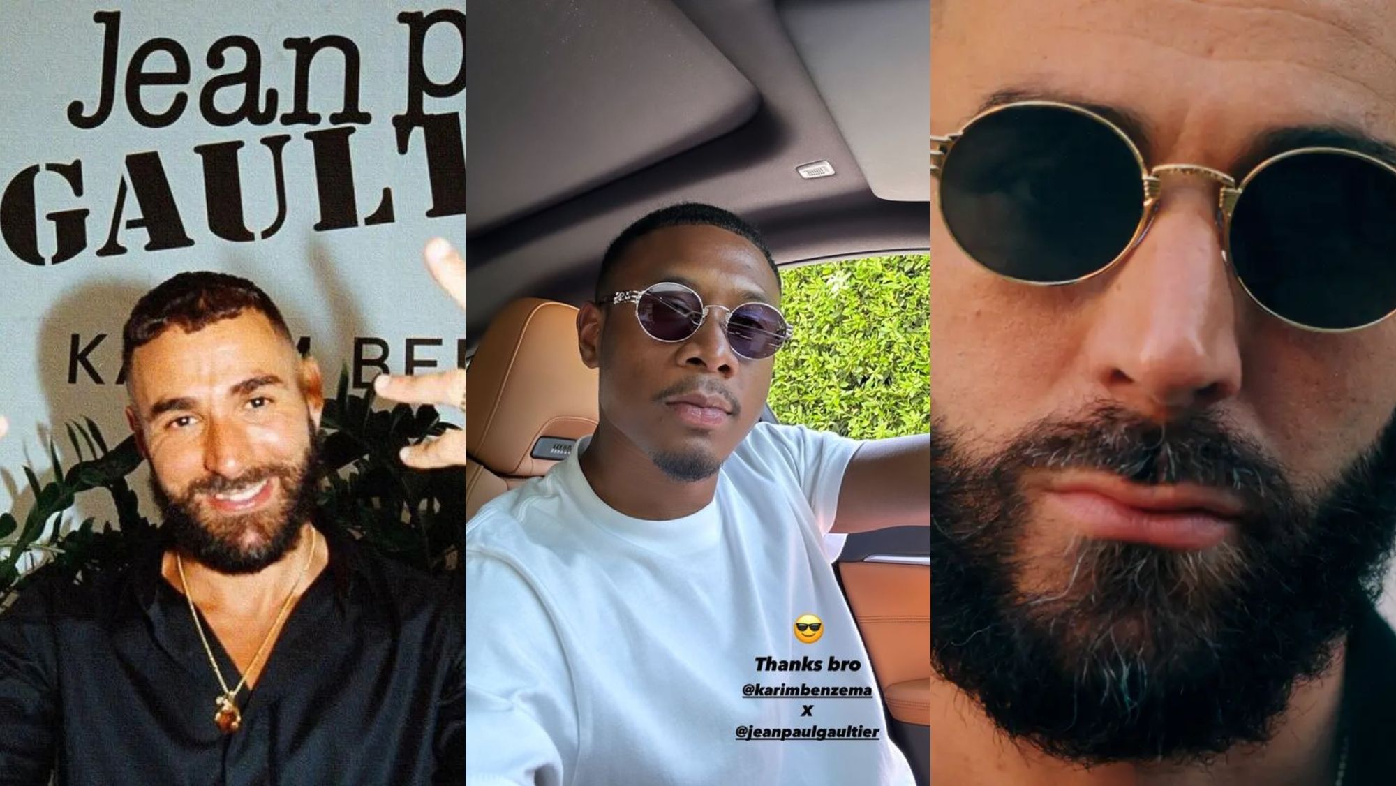 David Alaba y las gafas de Benzema para Gaultier David Alaba y las gafas de Benzema para Gaultier