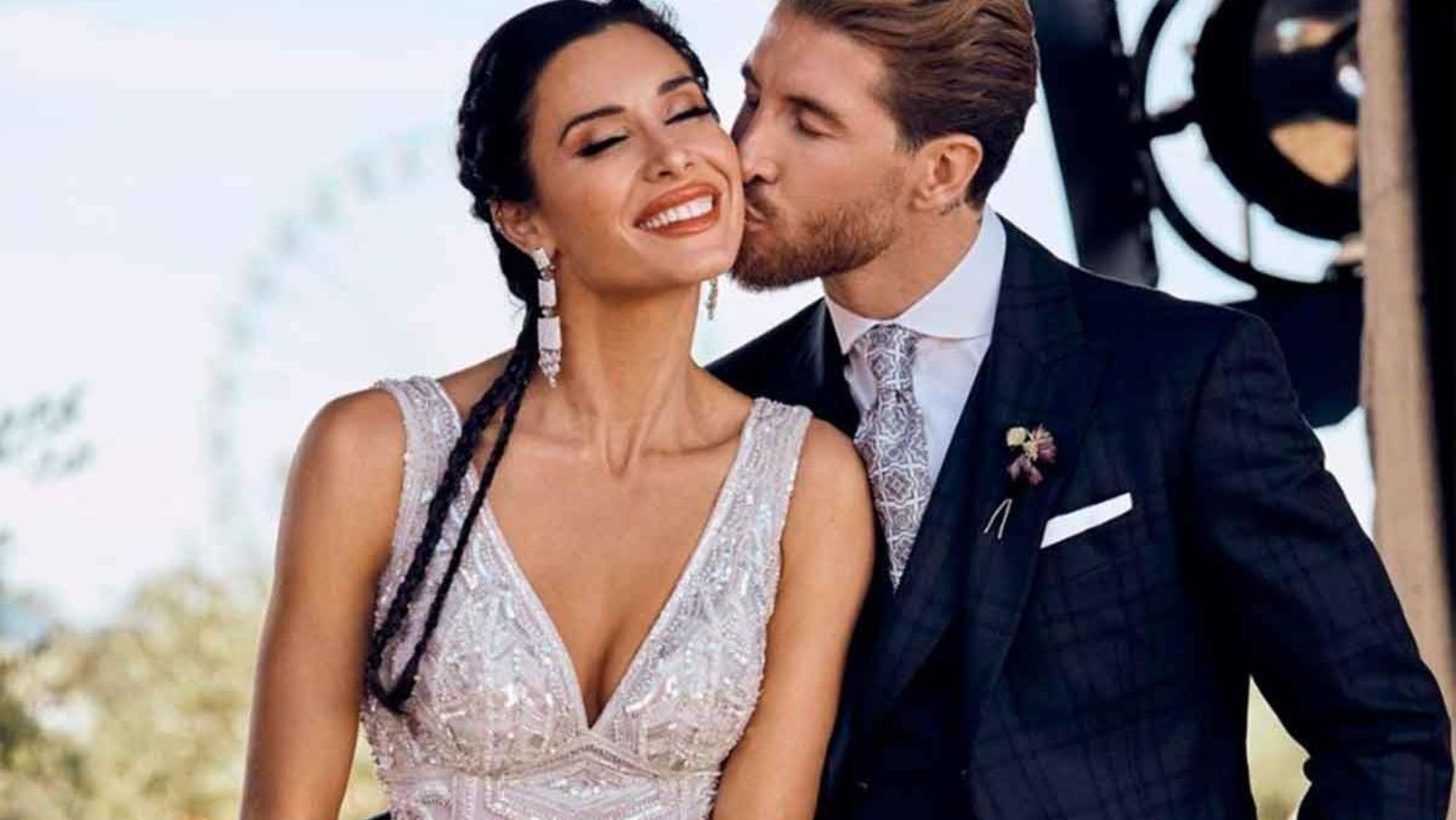 Pilar Rubio y Sergio Ramos el día de su boda