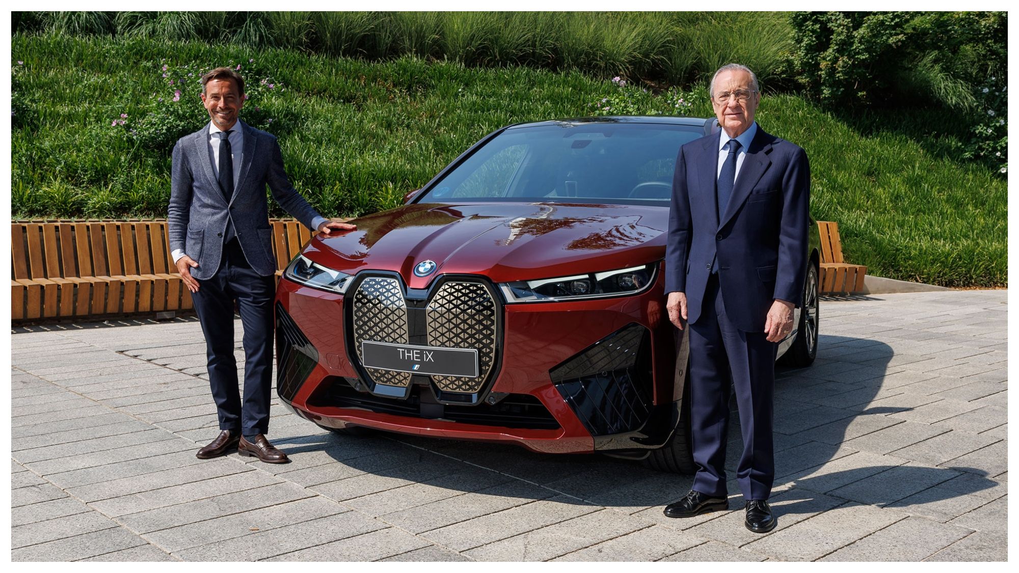 Florentino Pérez con su coche