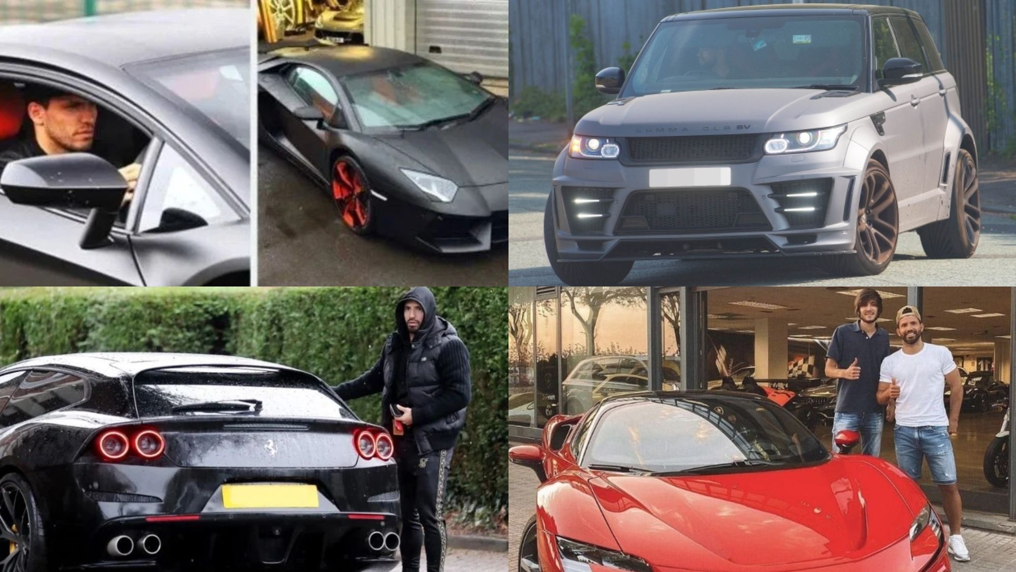 Kun Agüero y sus coches de lujo