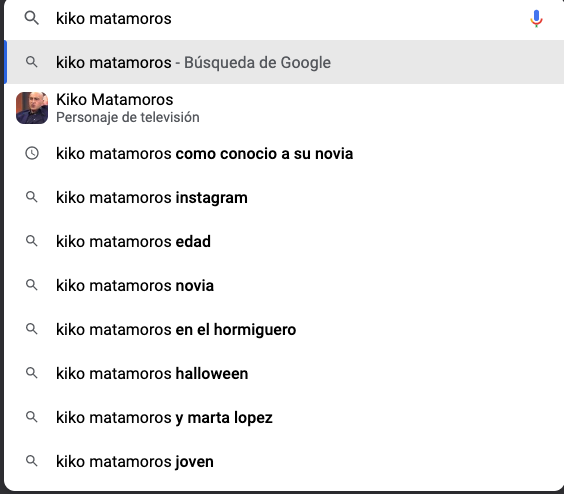 Kiko Matamores en Google