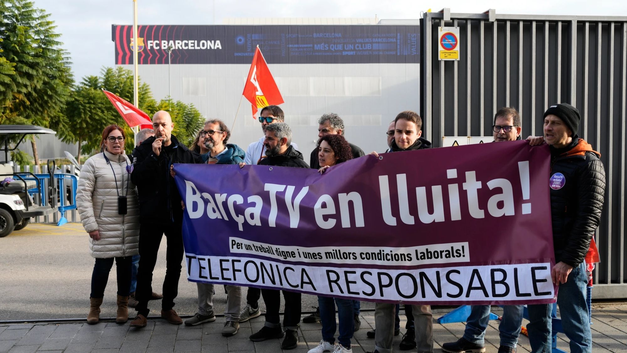 Protestas de los trabajadores de BarçaTV