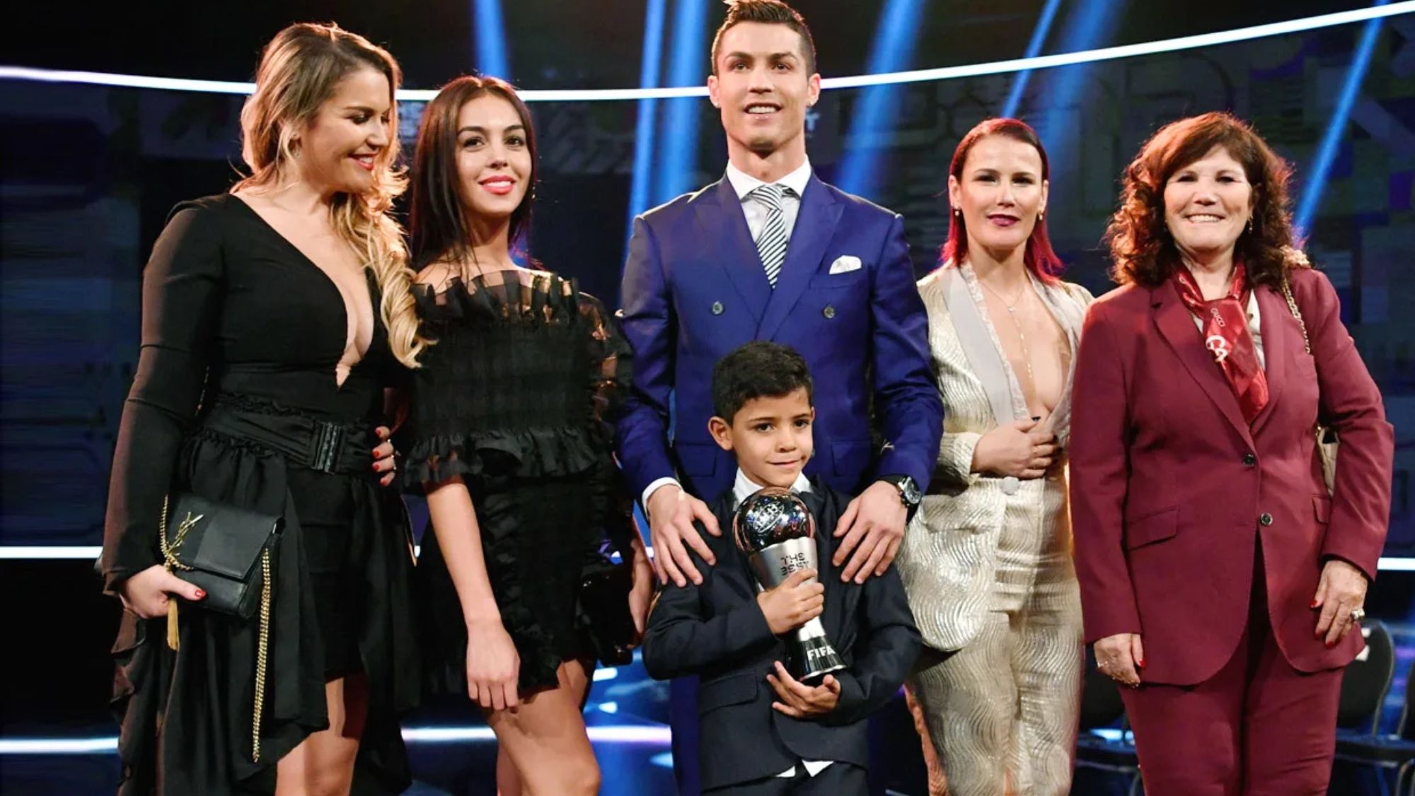 Georgina y la familia de Cristiano