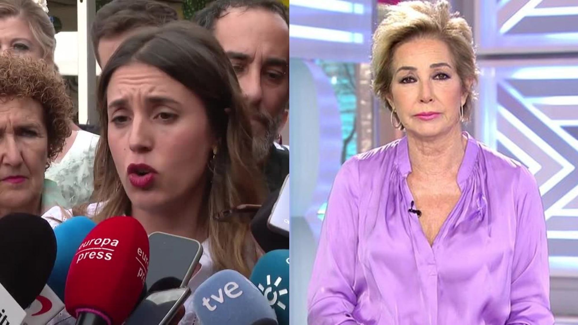 Irene Montero y Ana Rosa Quintana