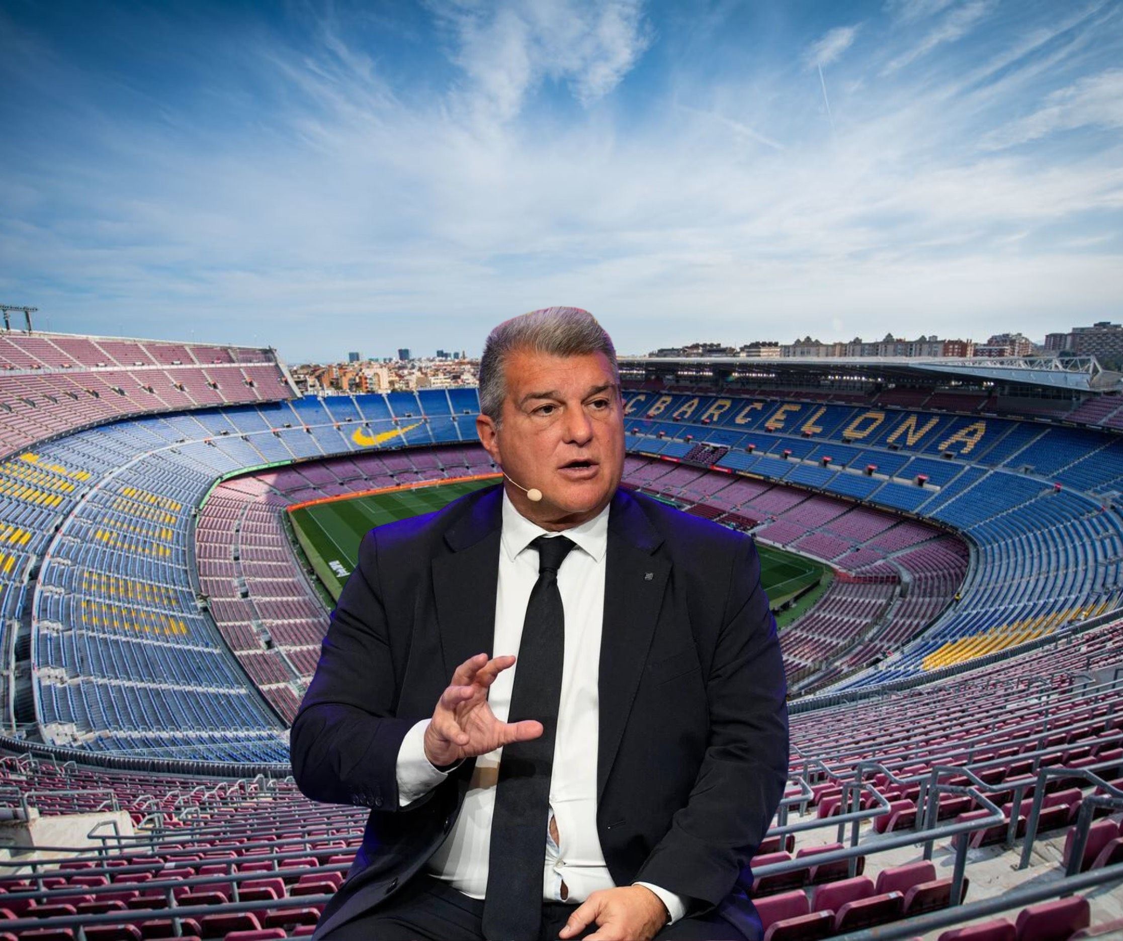 Laporta está desesperado quiere hacer negocio hasta con los asientos del Camp Nou