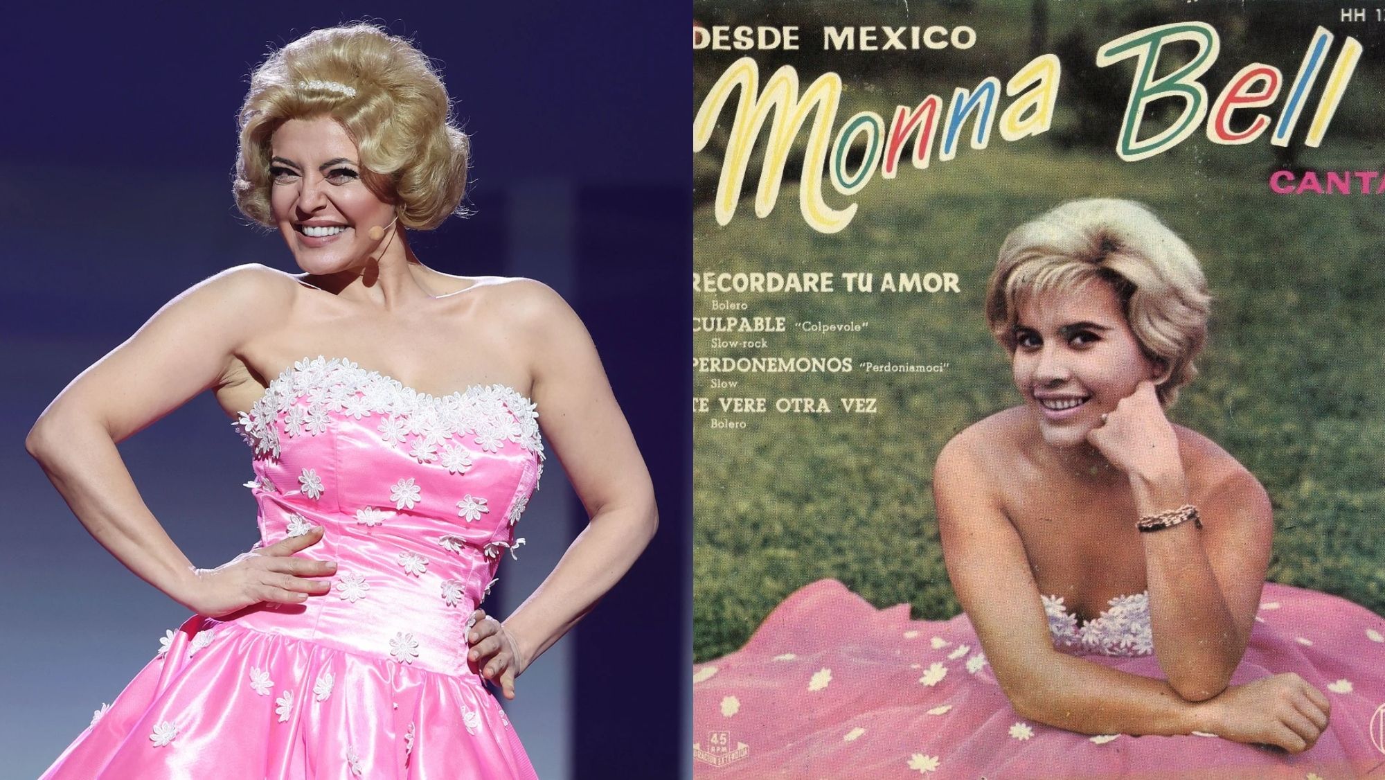 Merche caracterizada como Monna Bell Merche caracterizada como Monna Bell