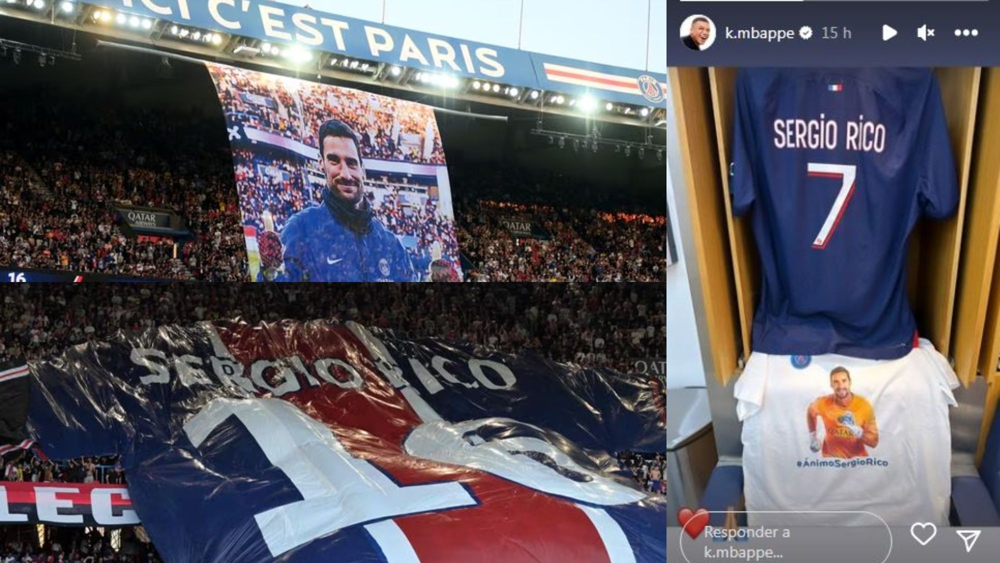 El homenaje del PSG y Kylian Mbappé a Sergio Rico