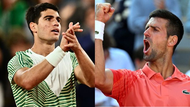 Carlos Alcaraz y Novak Djokovic Carlos Alcaraz y Novak Djokovic