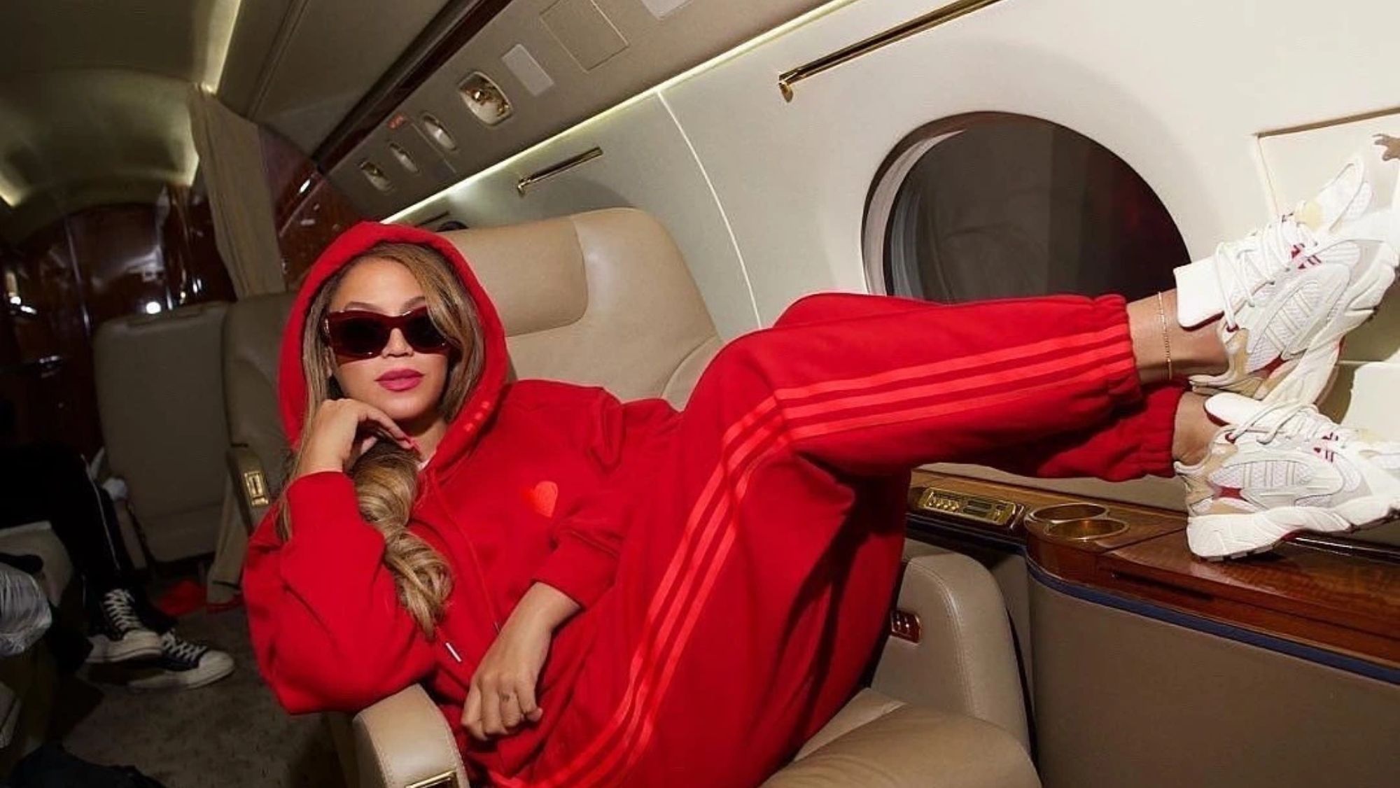 Beyoncé en su jet privado