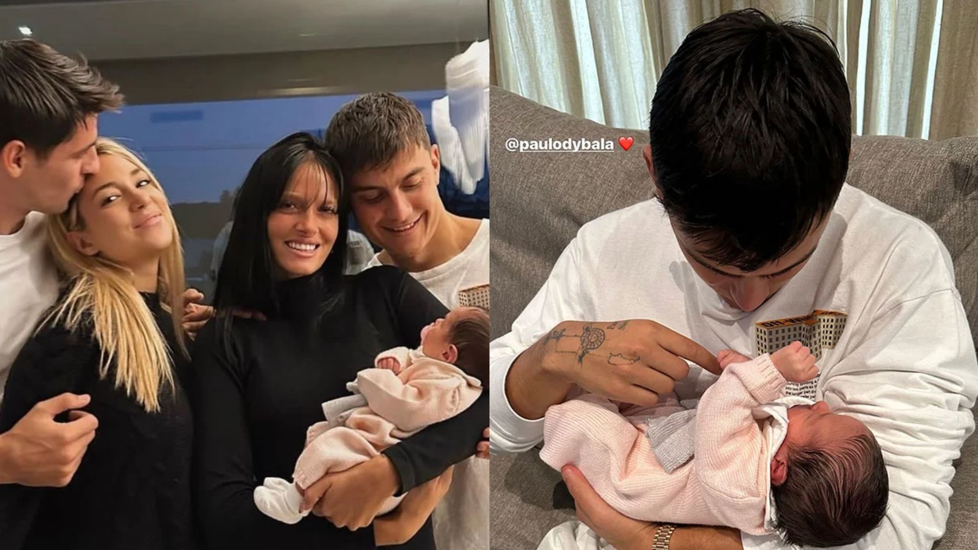 Paulo Dybala con su ahijada Bella