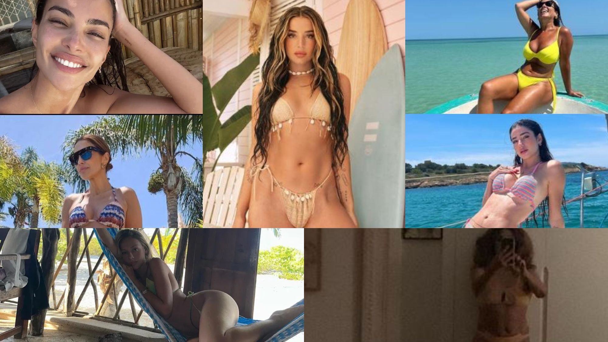 Los posados en bikini de algunas de nuestras famosas