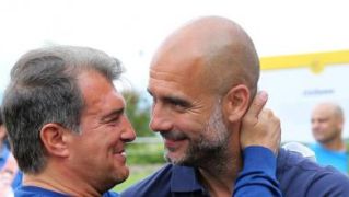 Joan Laporta y Pep Guardiola