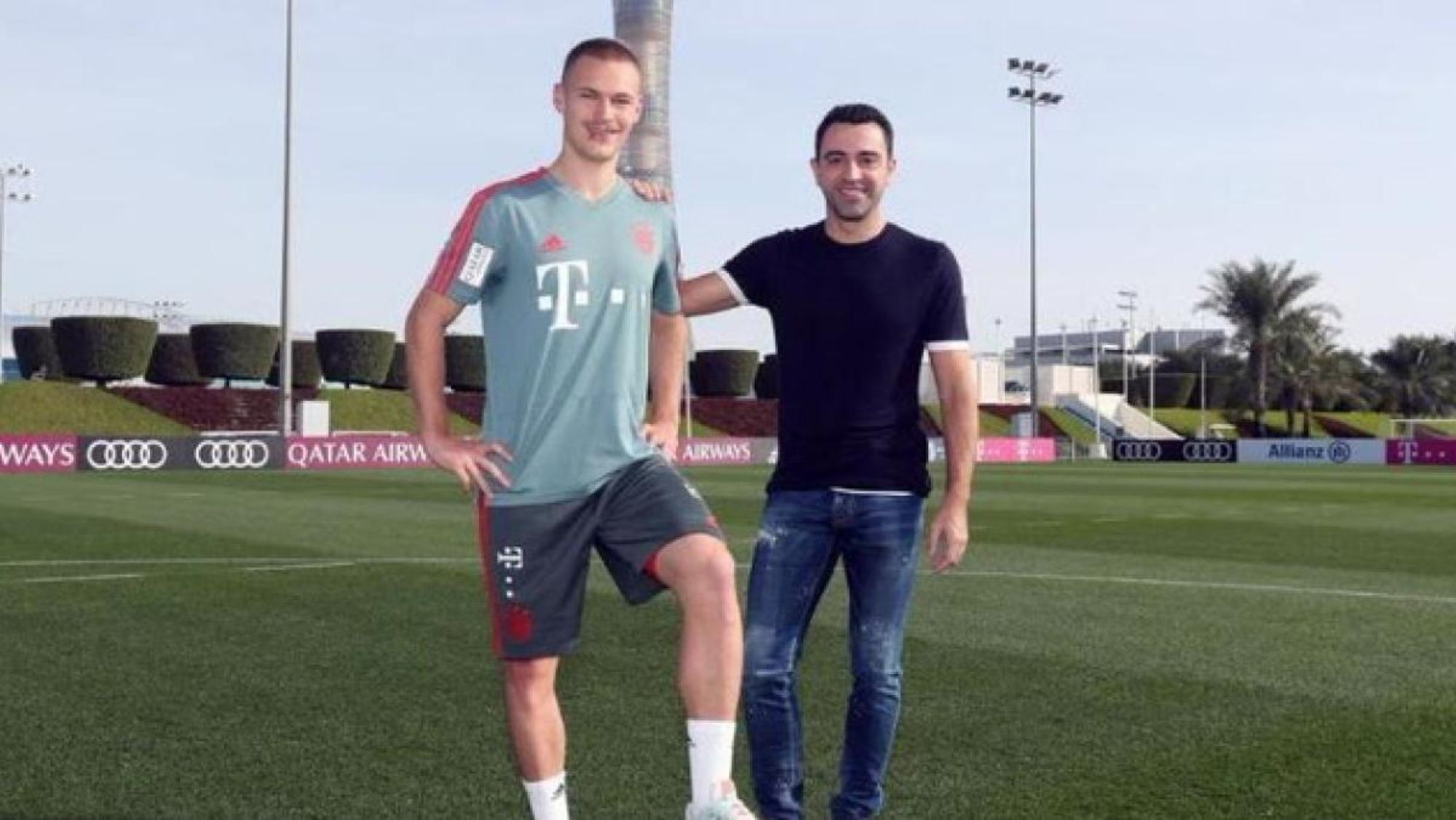 Xavi Hernández y Joshua Kimmich Xavi Hernández y Joshua Kimmich