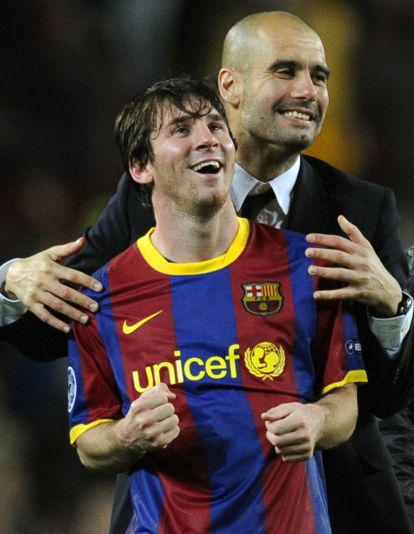 Pep Guardiola y Leo Messi en su etapa juntos en el Barça Pep Guardiola y Leo Messi en su etapa juntos en el Barça