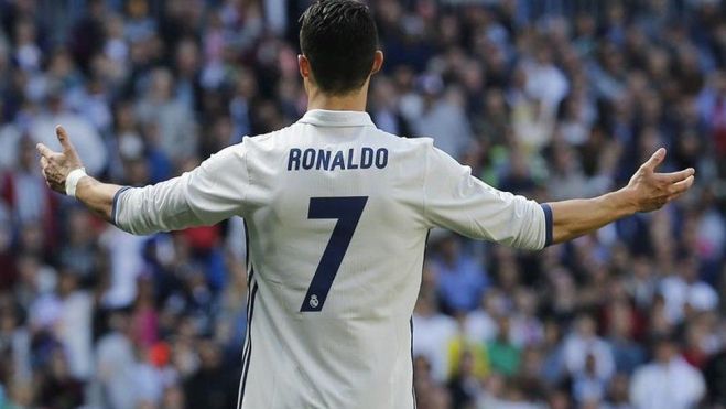 Cristiano Ronaldo con el '7' en el Real Madrid