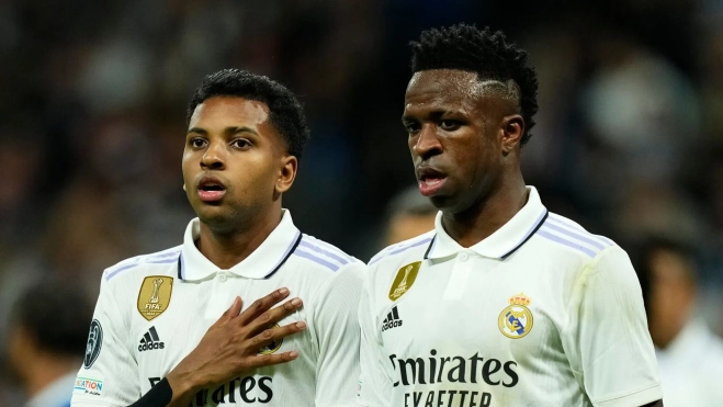 Rodrygo y Vinicius con el Real Madrid