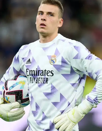 Andrey Lunin con el Real Madrid