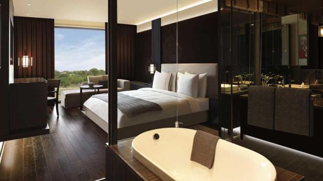 Una de las habitaciones de lujo del hotel Una de las habitaciones de lujo del hotel