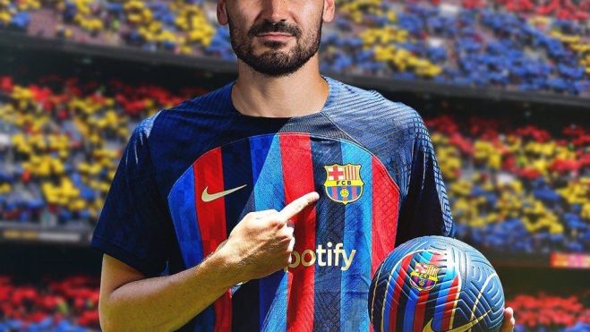 Gündogan con la camiseta del Barça en una foto editada