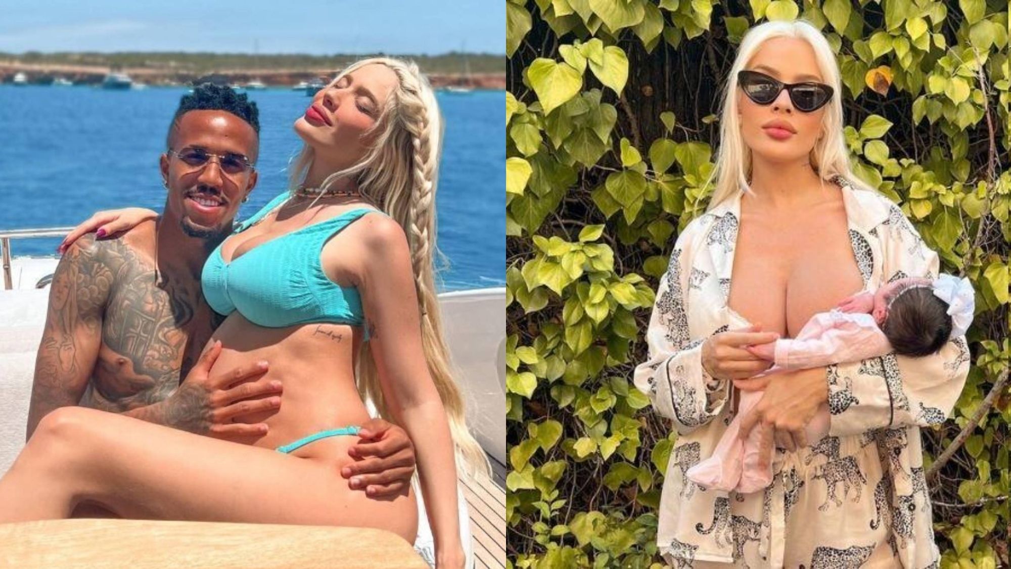 Karoline Lima con Militao y su hija Cecilia Karoline Lima con Militao y su hija Cecilia