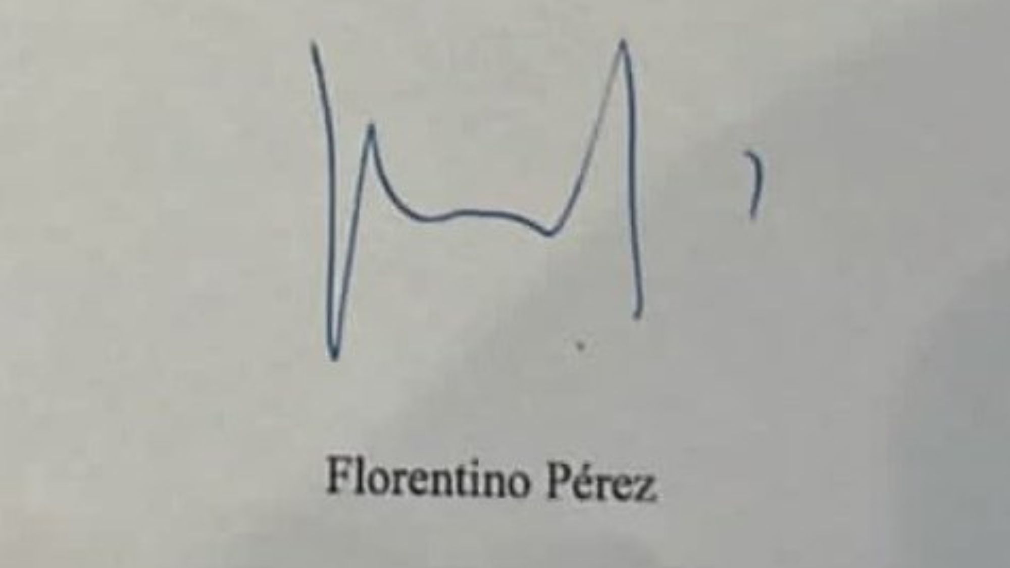 Detalle firma Florentino Pérez