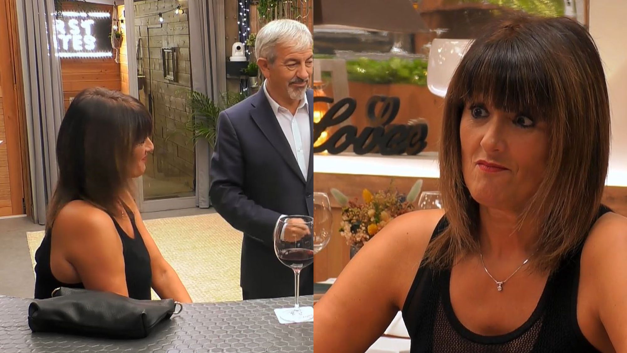 La reacción de una mujer en First Dates al ver a su cita comiendo