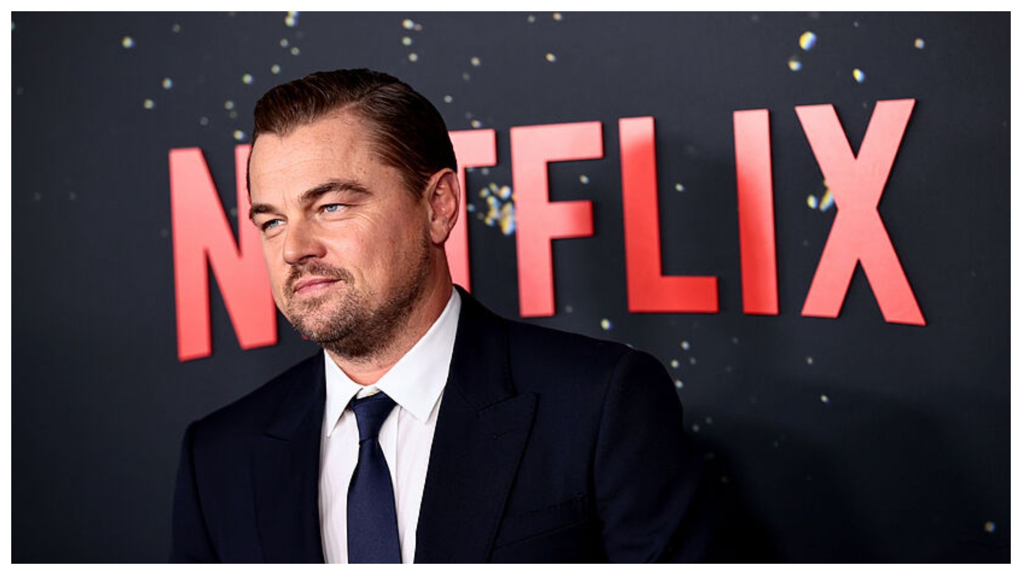 Leonardo di Caprio en el estreno de No mires arriba