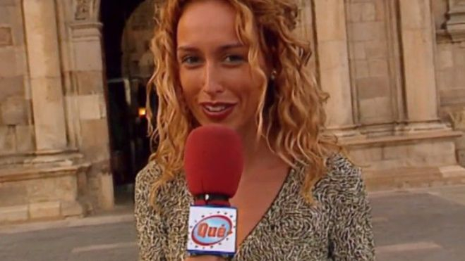 Emma García en sus inicios en televisión