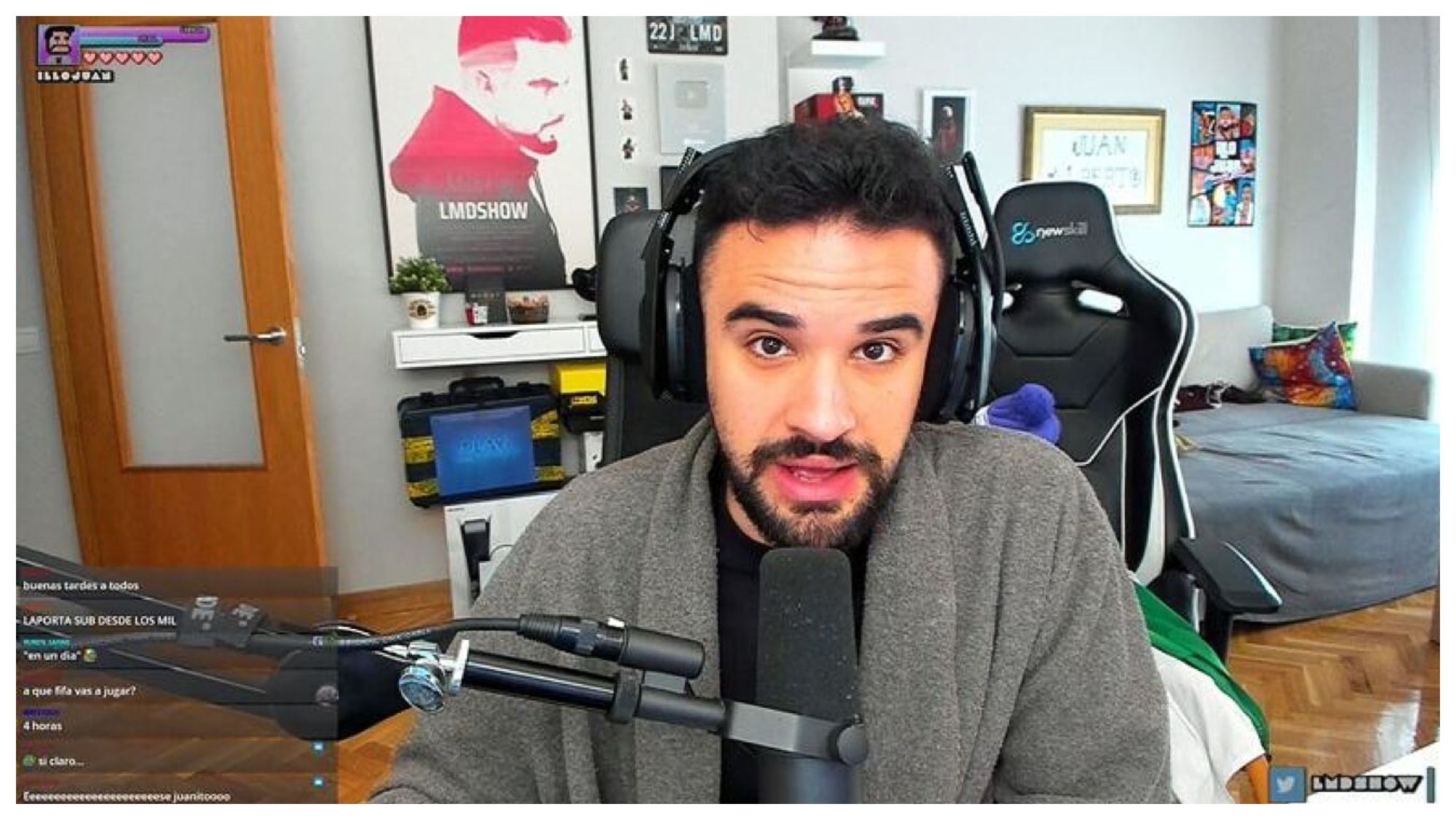 Illojuan en uno de sus vídeos de Twitch