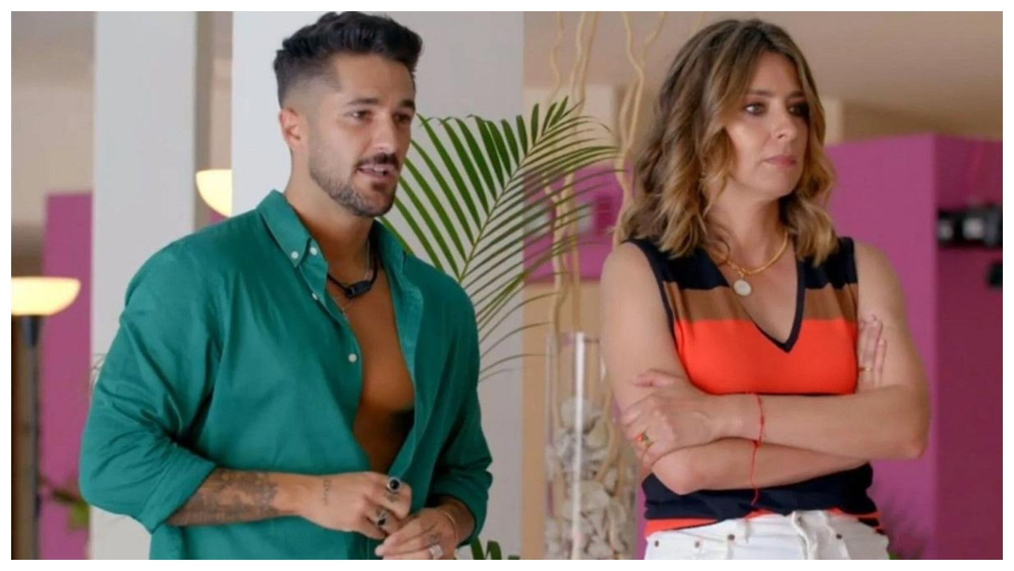 Hugo Paz junto a Sandra Barneda