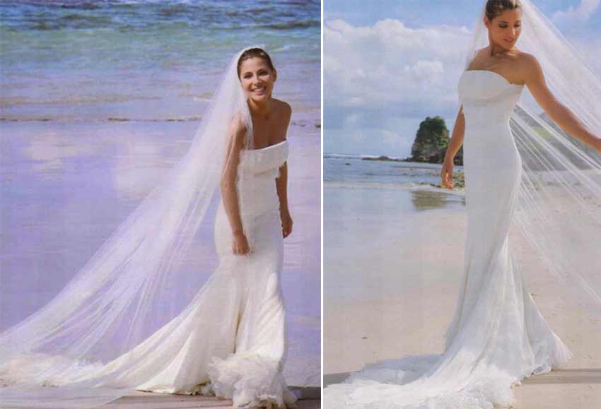 Elsa Pataky con su vestido de boda Elsa Pataky con su vestido de boda