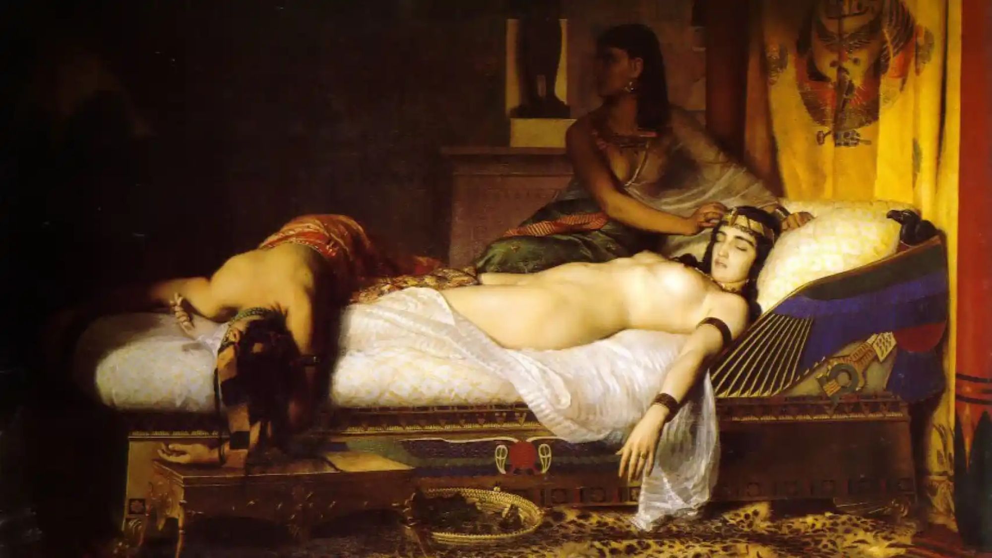 La muerte de Cleopatra de Jean André Rixens La muerte de Cleopatra de Jean André Rixens