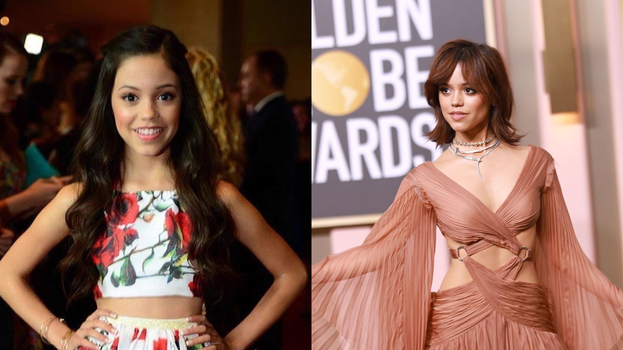 Jenna Ortega antes y ahora