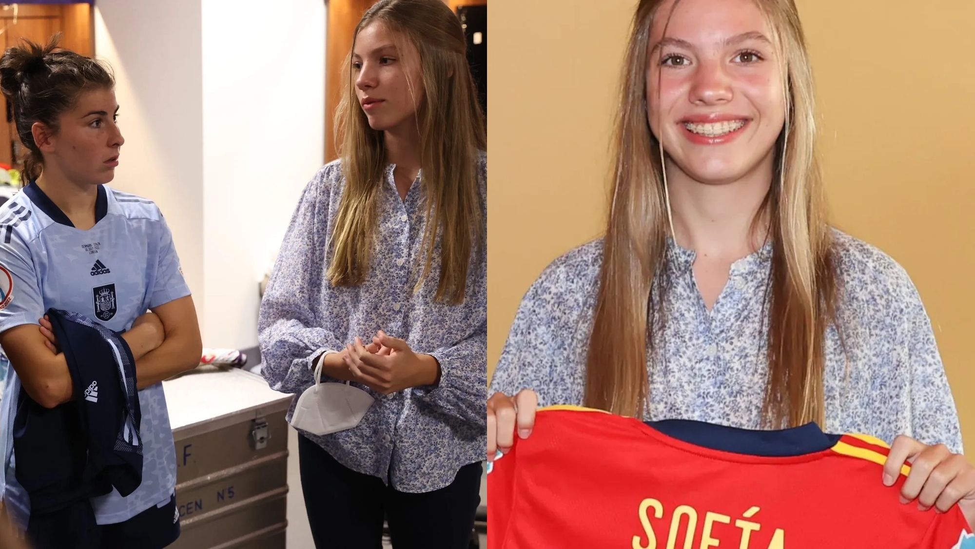 La Infanta Sofía con la Selección femenina de fútbol