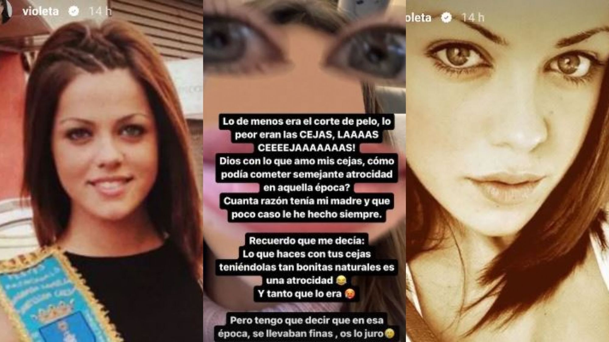 Violeta Mangriñán con su antiguo look Violeta Mangriñán con su antiguo look
