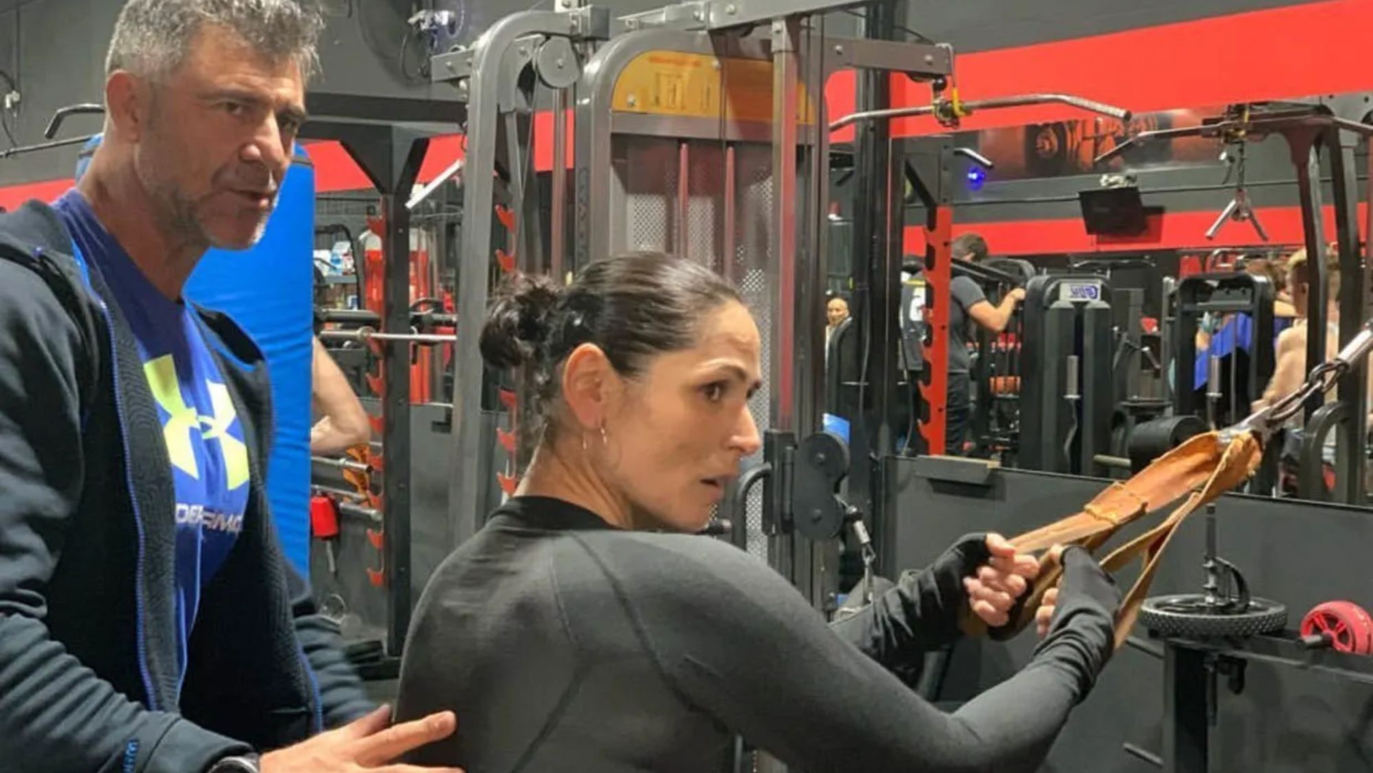 Rosa López entrenando