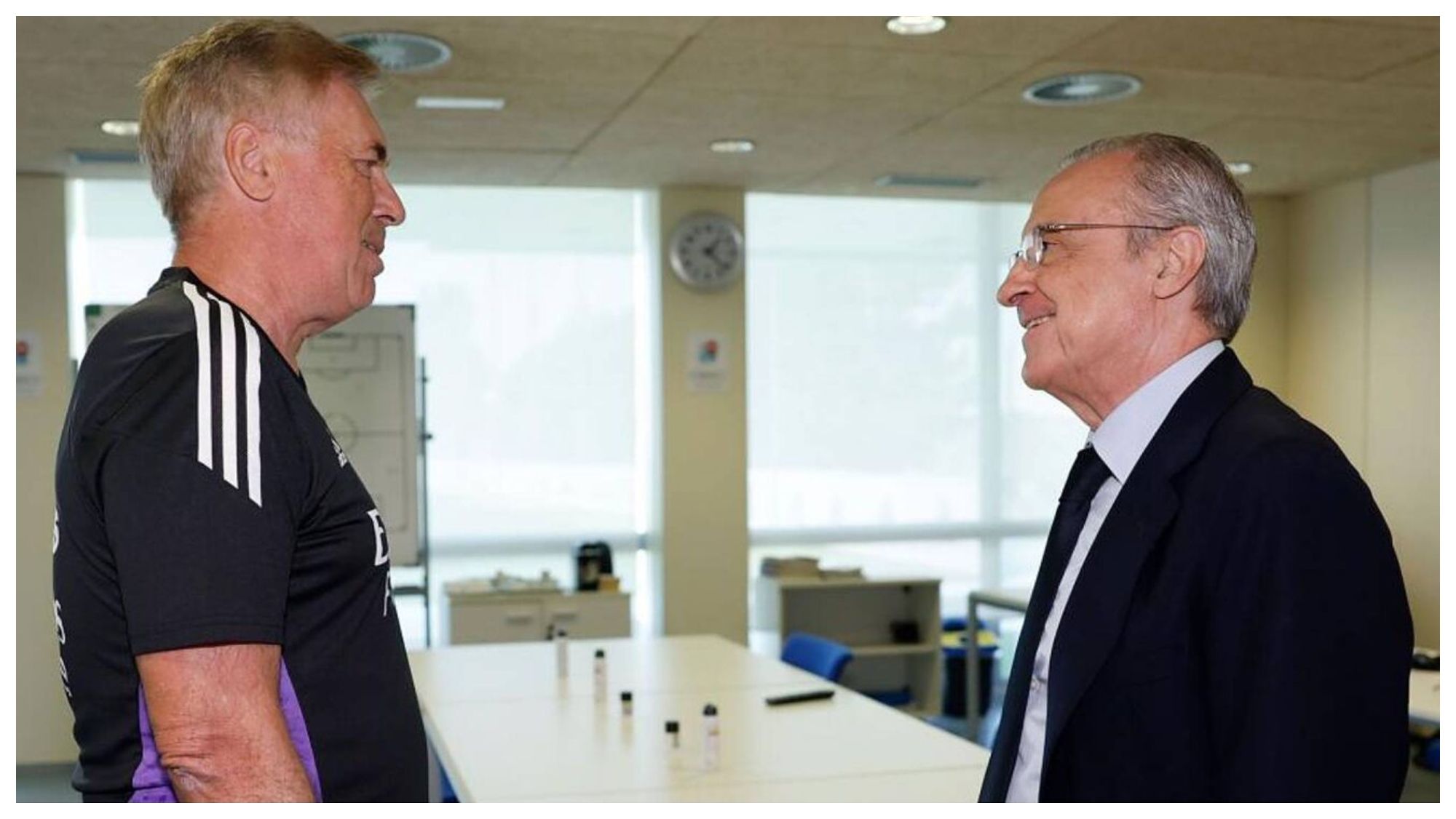 Carlo Ancelotti y Florentino Pérez