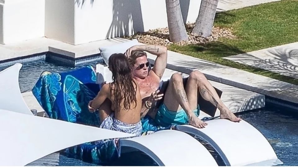 Brad Pitt junto a Inés de Ramón Brad Pitt junto a Inés de Ramón