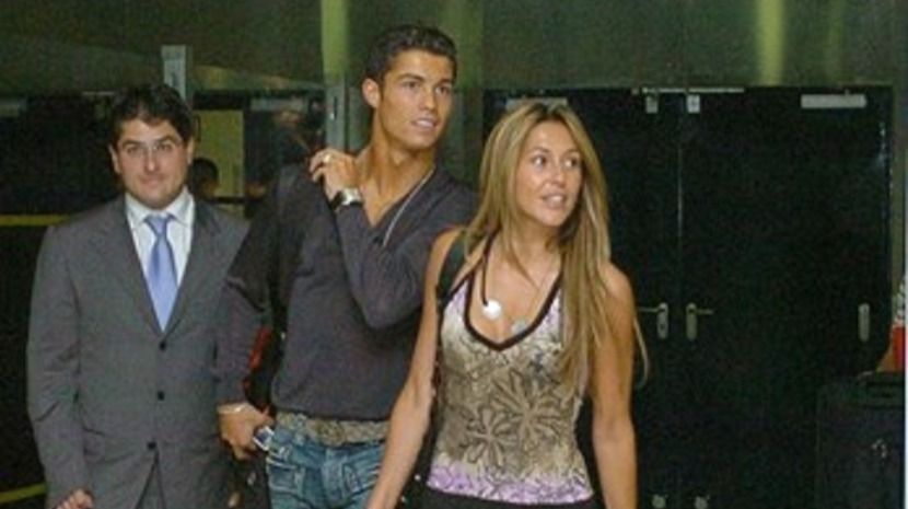Cristiano Ronaldo junto a Merche Romero, su primera novia.