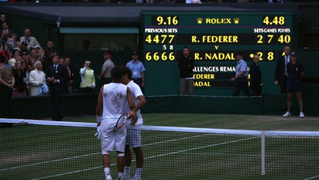 Nadal y Federer en 2008 Nadal y Federer en 2008